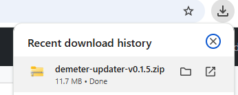 Download updater zip